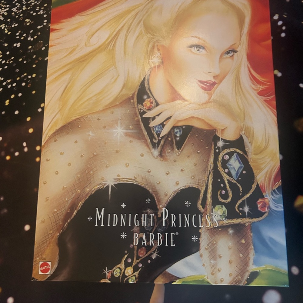 Mattel Midnight Princess Barbie - Black and Gold Elegance